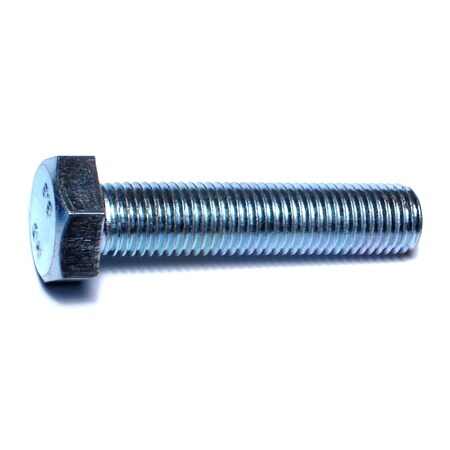 Midwest Fastener Class 8.8, M12-1.50 Hex Head Cap Screw, Zinc Plated Steel, 55 mm L, 15 PK 51374